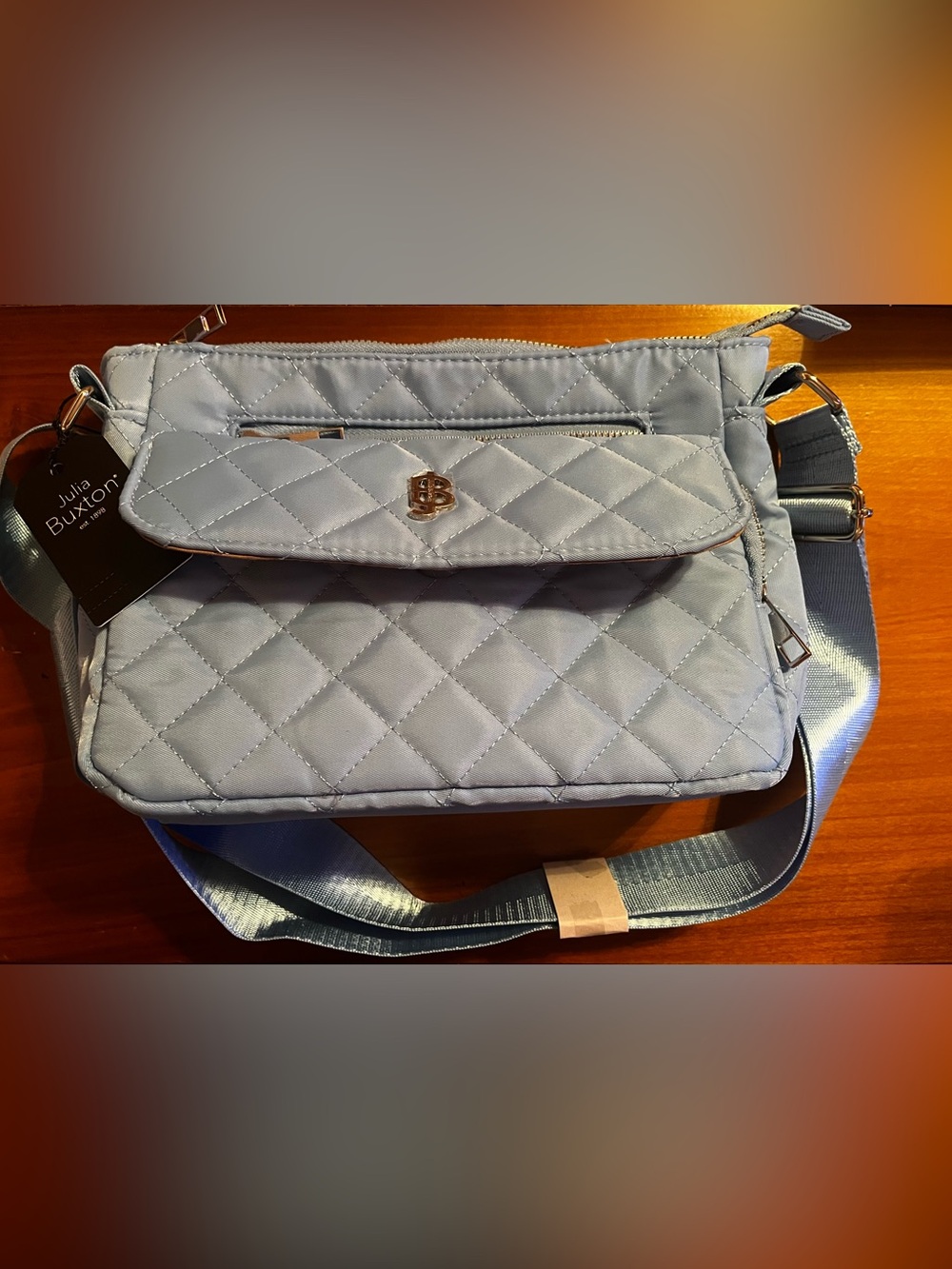 Quilted Crossbody Bag in Periwinkle